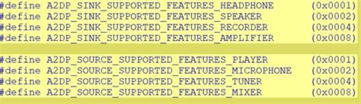 A2DP Sink feature found in code
