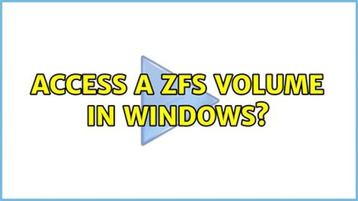 Access a ZFS volume in Windows?