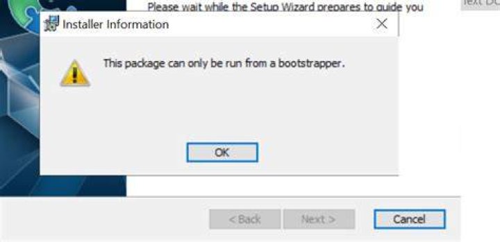 Advanced Installer MSI - The Package Can Only Be Run From A Bootstrapper