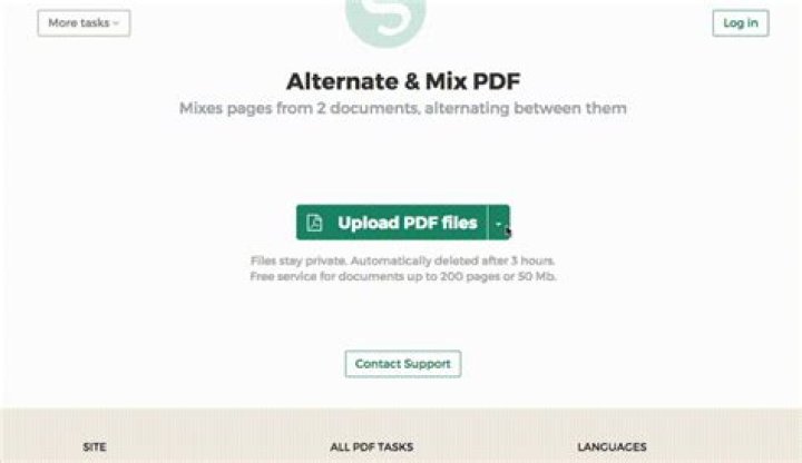 Alternate and Mix PDF files using Sejda.com
