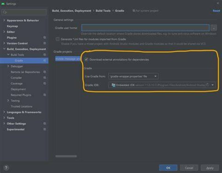 Android Studio Setting Gradle Wrapper new version