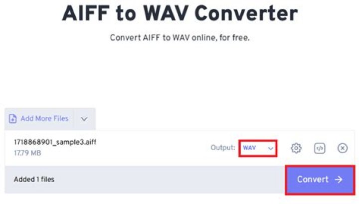 Batch converting AIFF to WAV