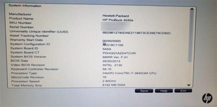 Bios update on HP ProBook 4540s