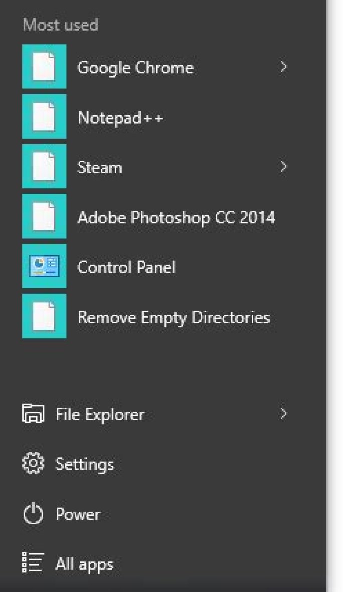 Blank start menu icons on Windows 10