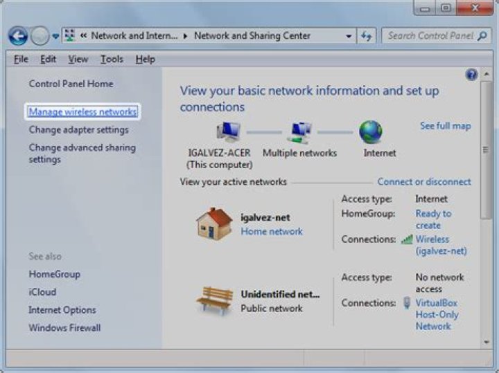 Change the password Windows 7 has stored for a wireless network