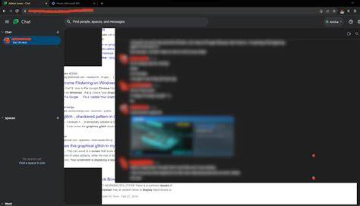 Chrome pixel glitches