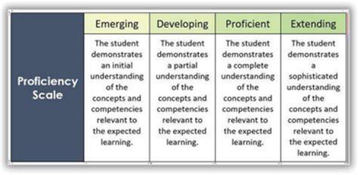 Construction of Proficiency Axis Labels