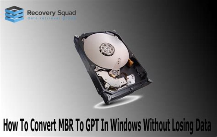 Converting between GPT and MBR hard drive without losing data