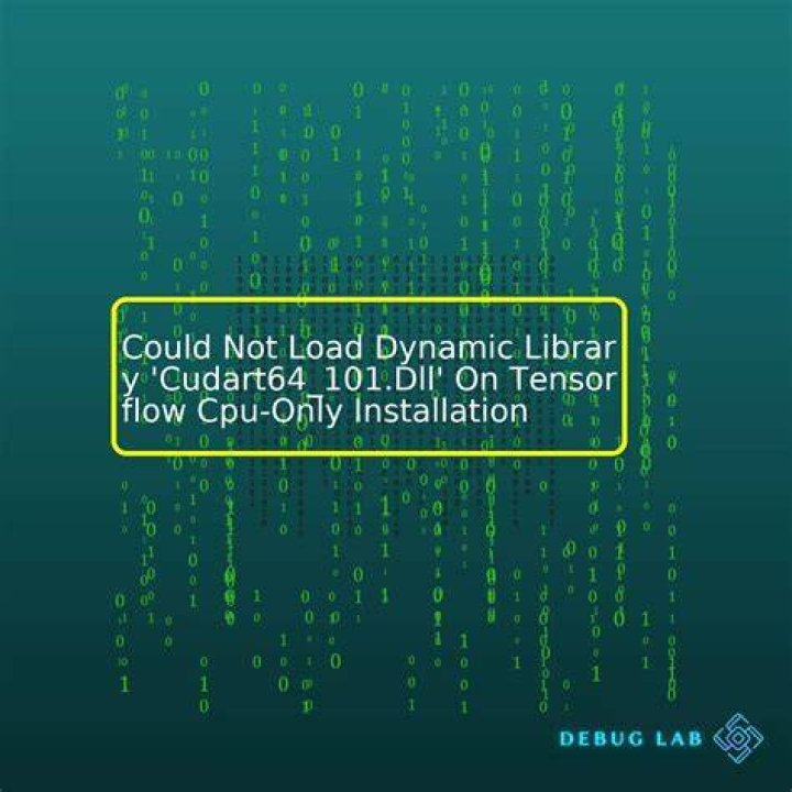 Could not load dynamic library 'cudart64_101.dll' on tensorflow CPU-only installation