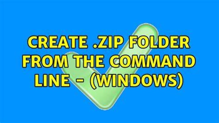 Create .zip folder from the command line - (Windows)