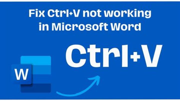 Ctrl-V not working in Word 2013