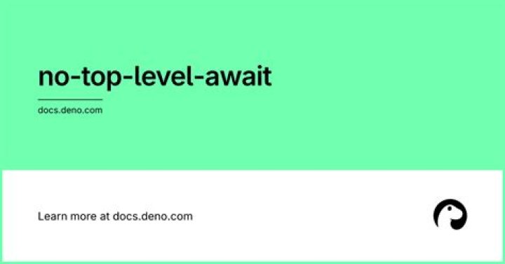 Deno top level await