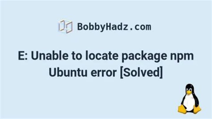 E: Unable to locate package npm
