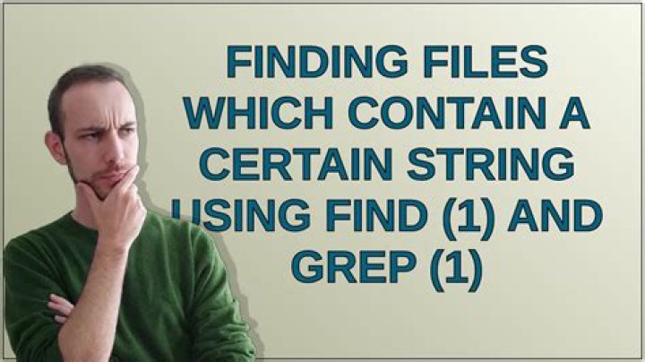 Finding files which contain a certain string using find (1) and grep (1)