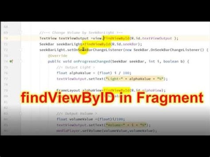 findViewById in Fragment