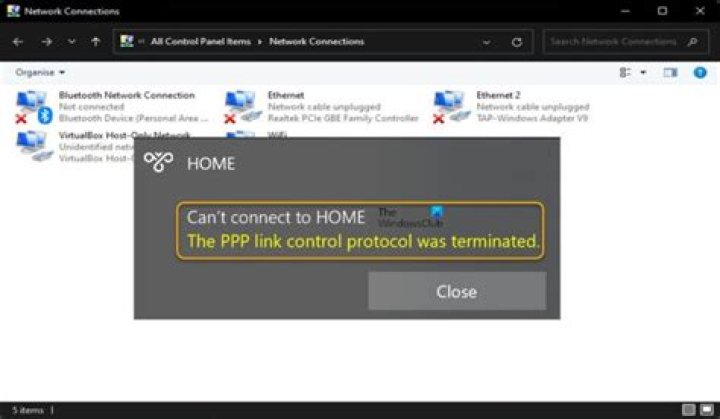 Getting error 734 the PPP Link control protocol was terminated