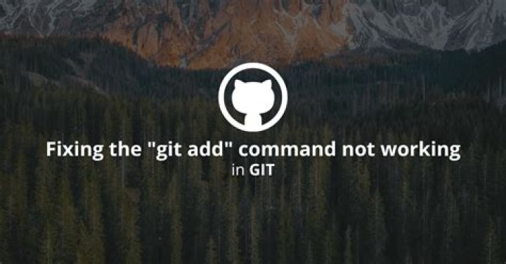 git add . command not working