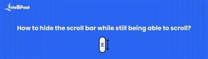 Hide scroll bar, but while still being able to scroll