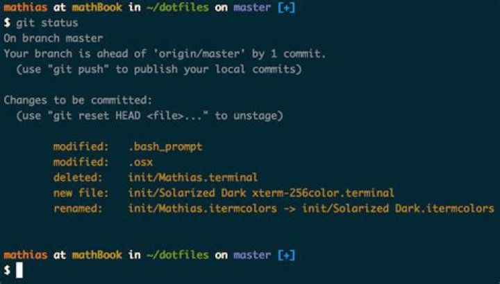 How can I display the current branch and folder path in terminal?