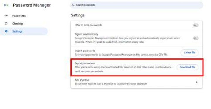 How can I export chrome passwords?