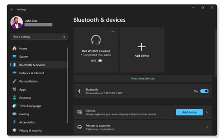 How can I get Windows 10 to identify bluetooth devices