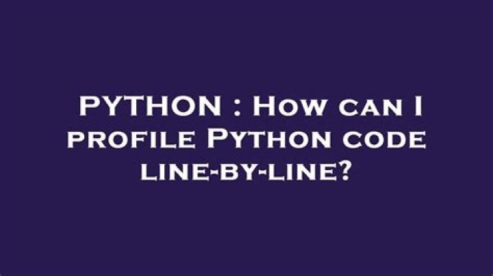 How can I profile Python code line-by-line?