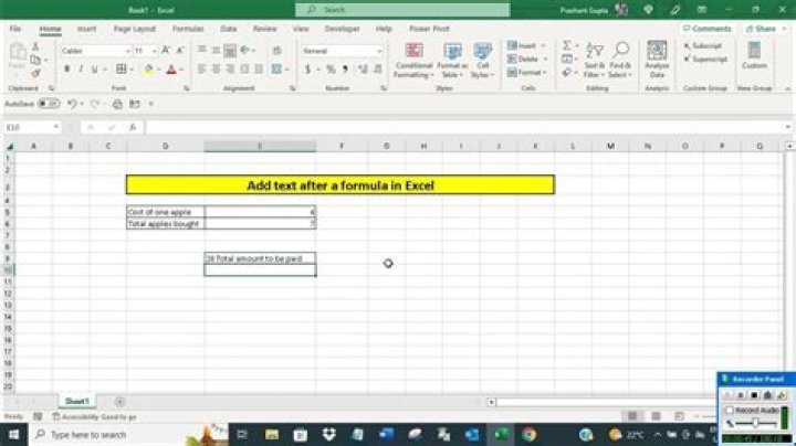 How can you create bold text from a formula in microsoft excel?