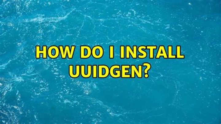 How do I install uuidgen