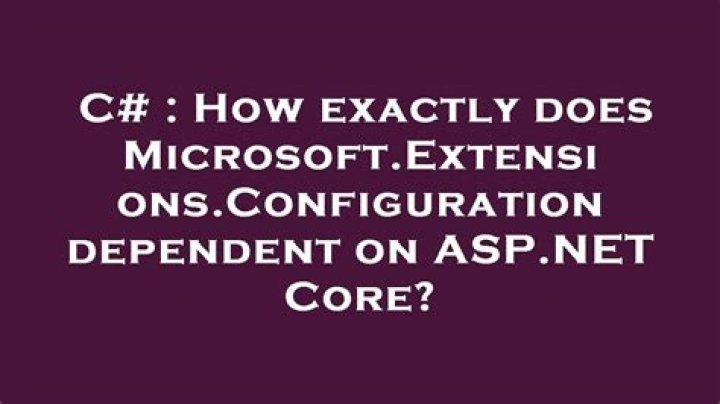 How exactly does Microsoft.Extensions.Configuration dependent on ASP.NET Core?