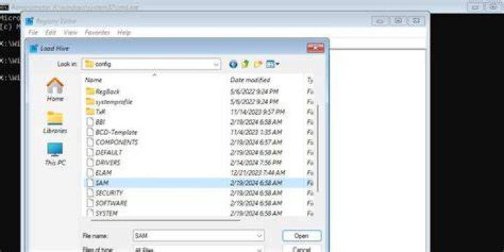 How to access the SAM file in Windows 10