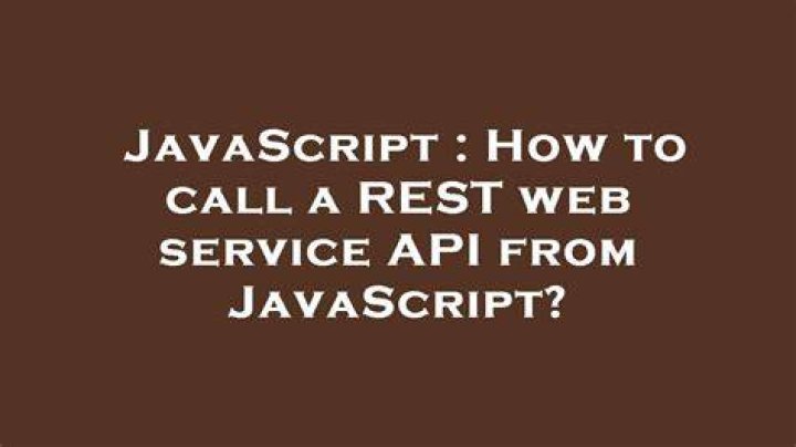 How to call a REST web service API from JavaScript?