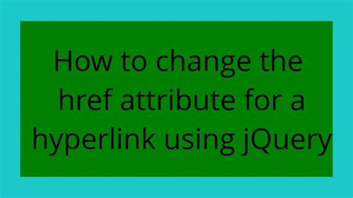 How to change the href attribute for a hyperlink using jQuery