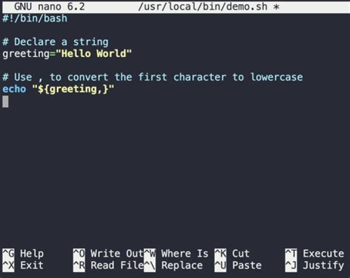 How to convert a string to lower case using bash 3.1 available in gitExtension