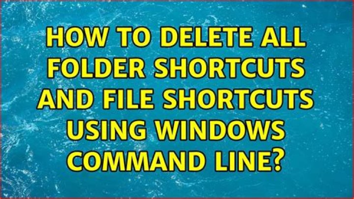 How to delete all folder shortcuts and file shortcuts using windows command line?
