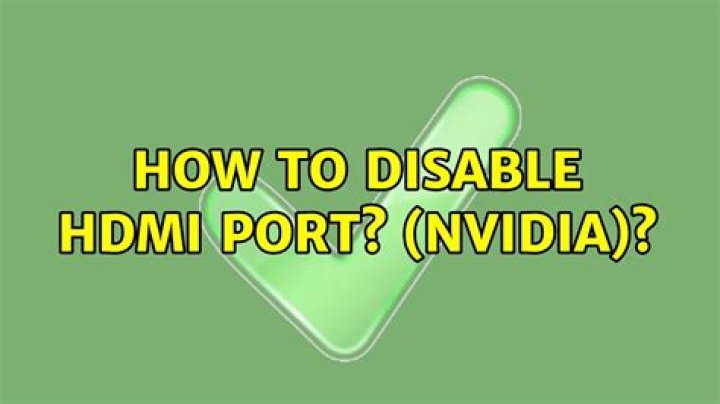 How to disable HDMI port?