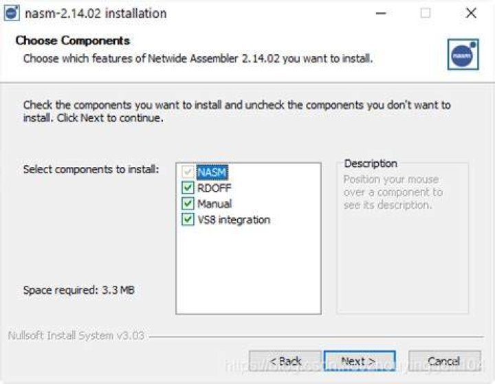 How to install NASM in windows 10?