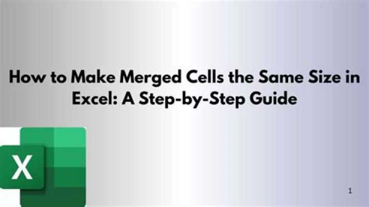How to make all merged cells the same size?