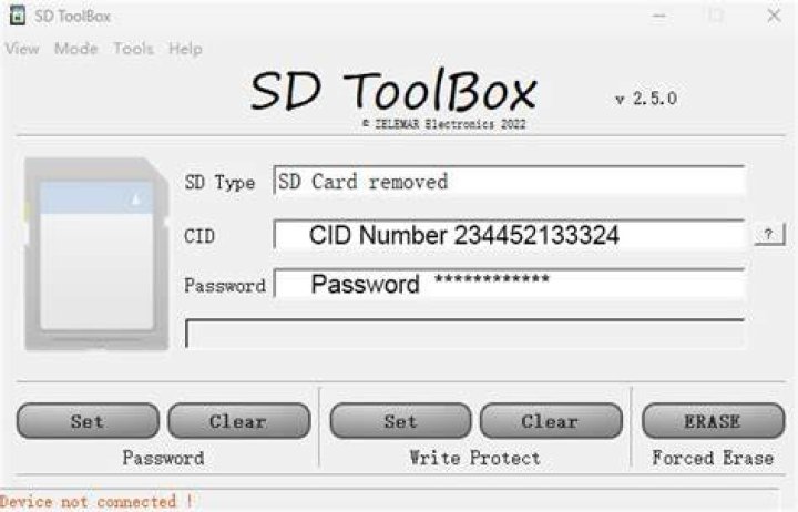 How to read SD card CID on Windows 10