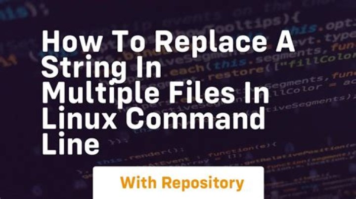 How to replace a string in multiple files in linux command line