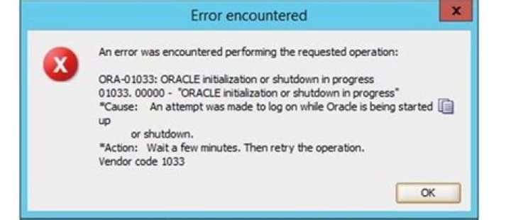 How to resolve ORA-011033: ORACLE initialization or shutdown in progress