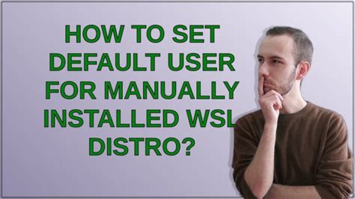 How to set default user for manually installed WSL distro?