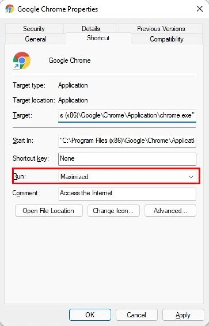 How to start Google Chrome with maximized window?