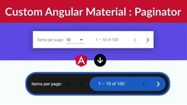 How to use paginator from material angular?