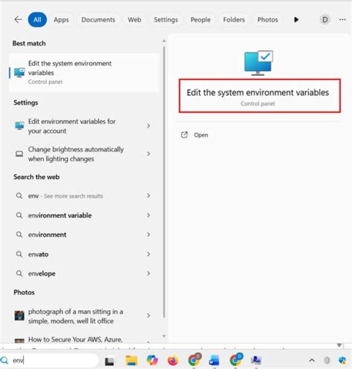 I cannot add an environment variable on Windows