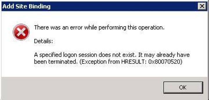 IIS 7 Error 