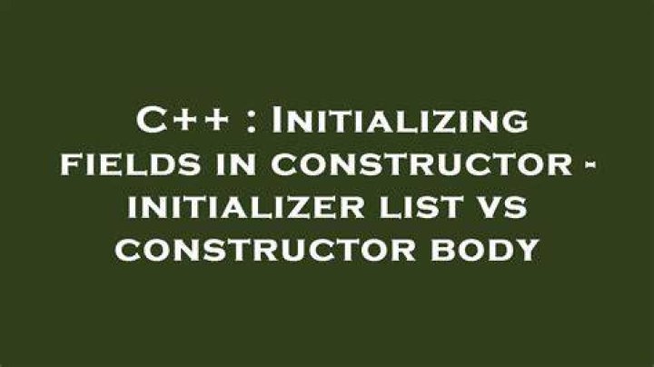 Initializing fields in constructor - initializer list vs constructor body [duplicate]