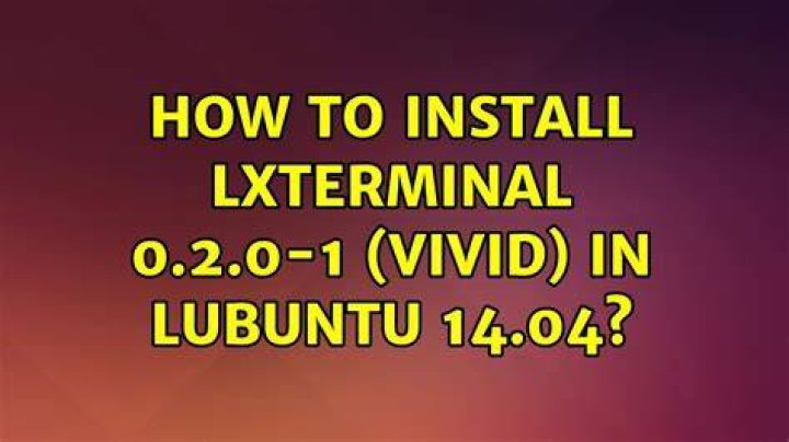 Install lxterminal