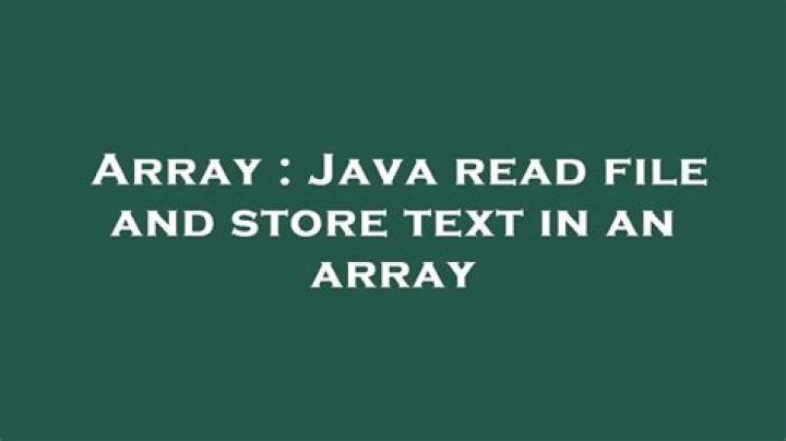 Java read file and store text in an array