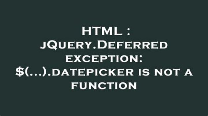 jQuery.Deferred exception: $(...).datepicker is not a function