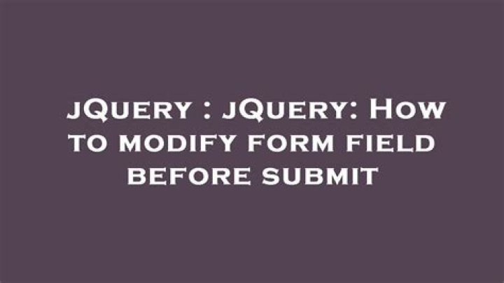jQuery: How to modify form field before submit